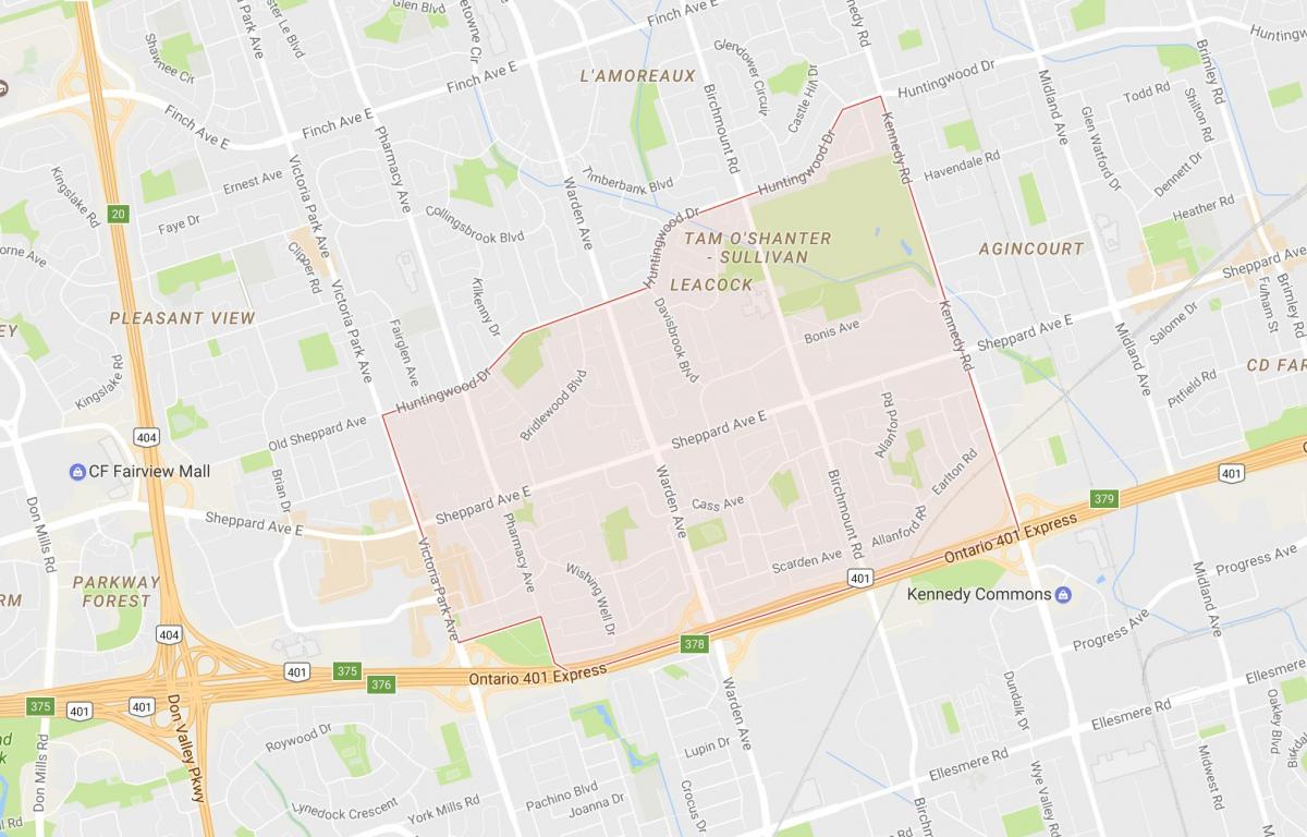 Harta Tam O ' shanter – Sullivan vecinătate Toronto