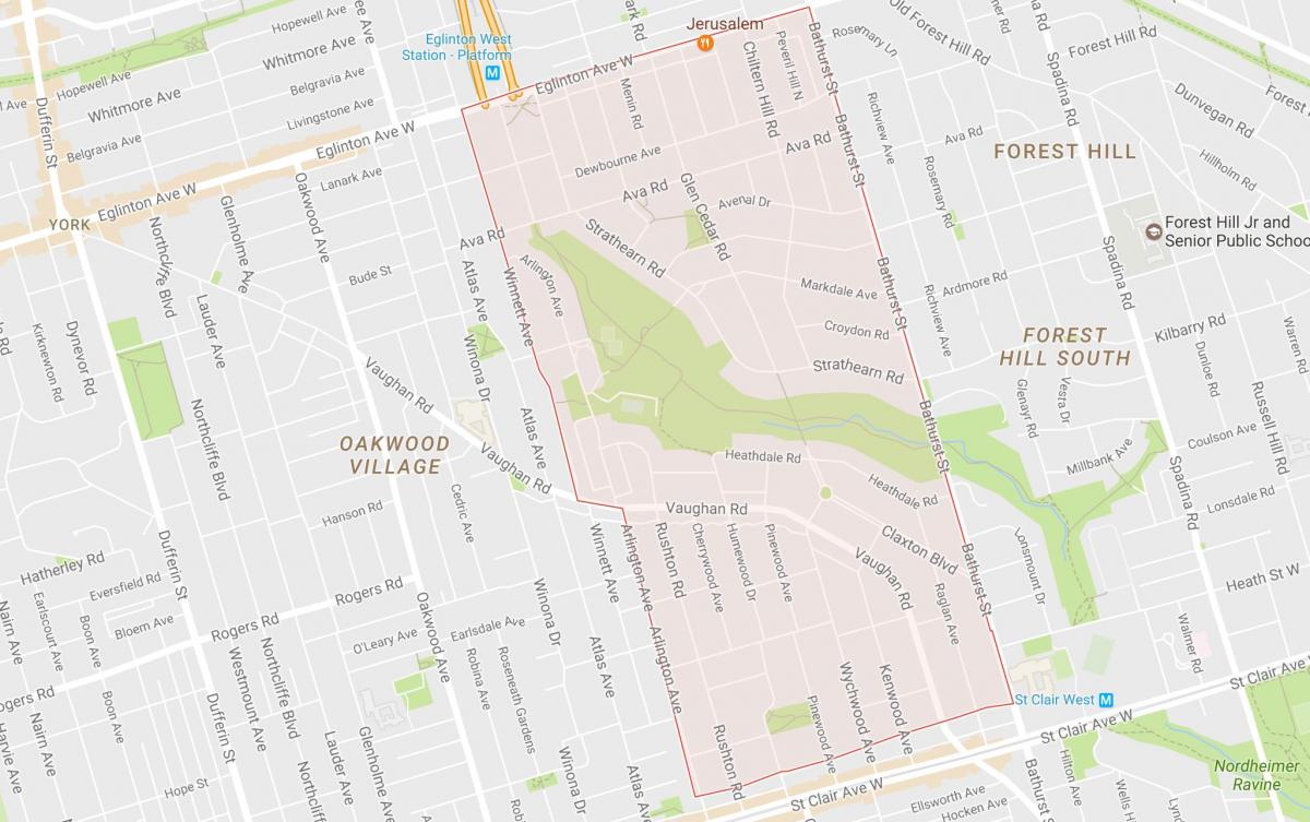Harta Tichester vecinătate Toronto