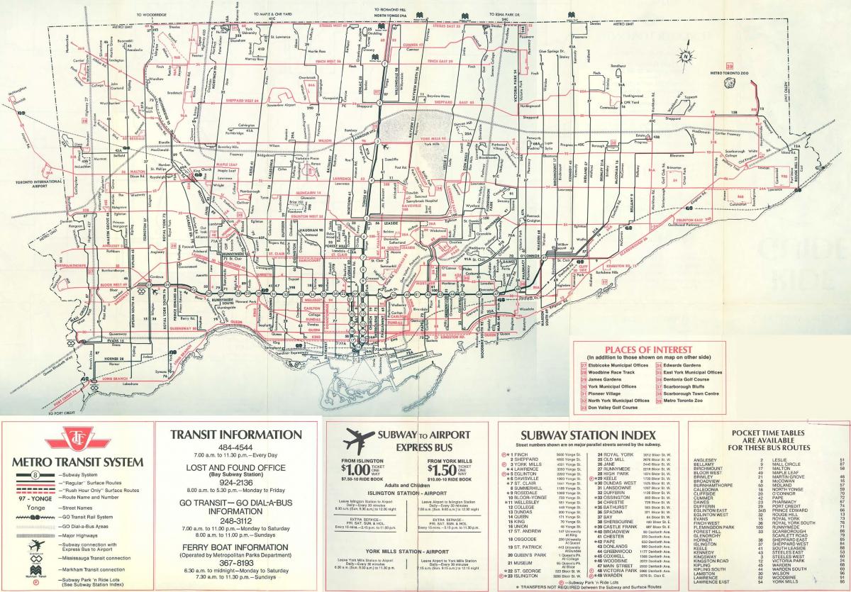 Harta Toronto 1976
