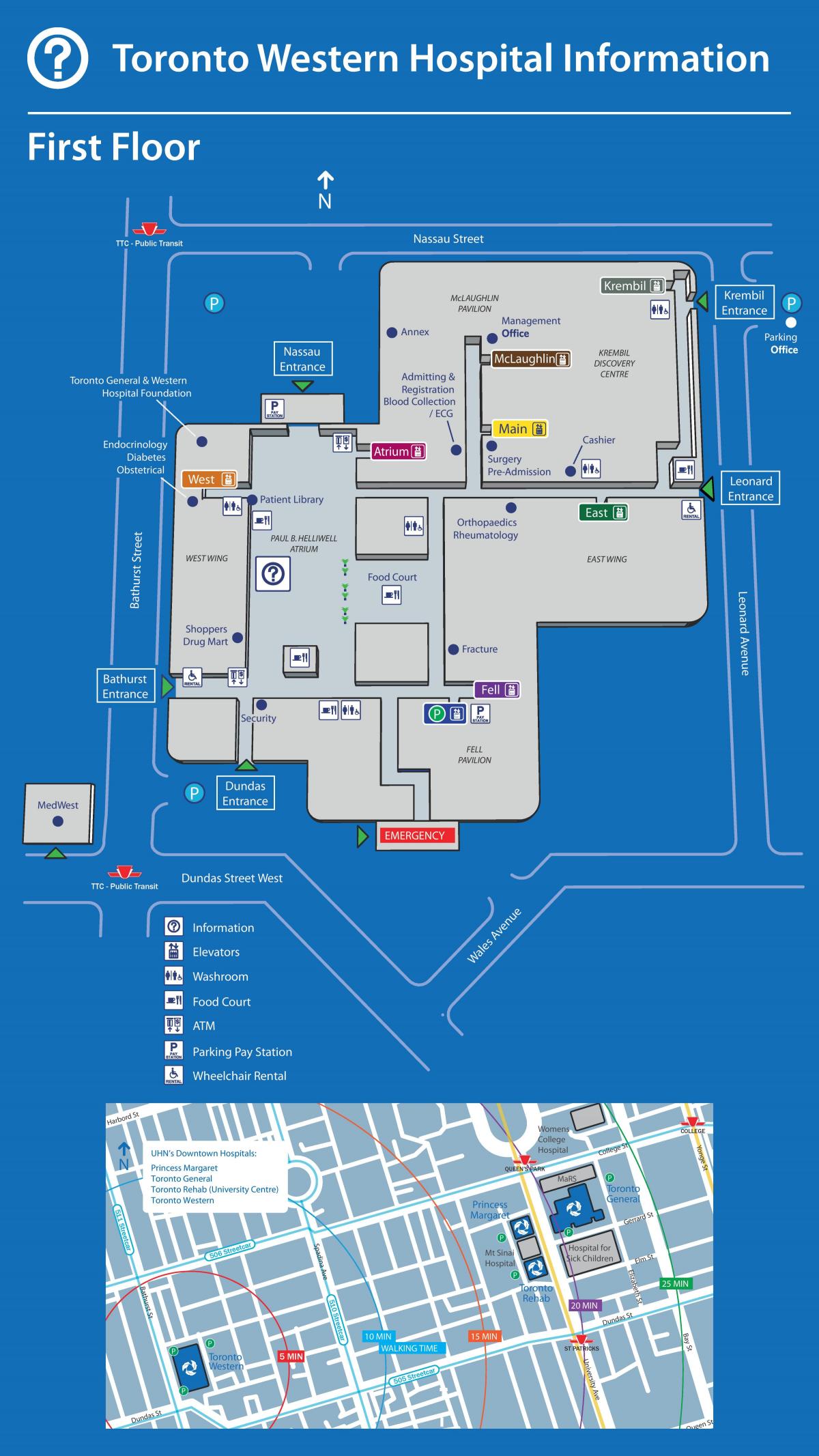 Harta Toronto Western Spital