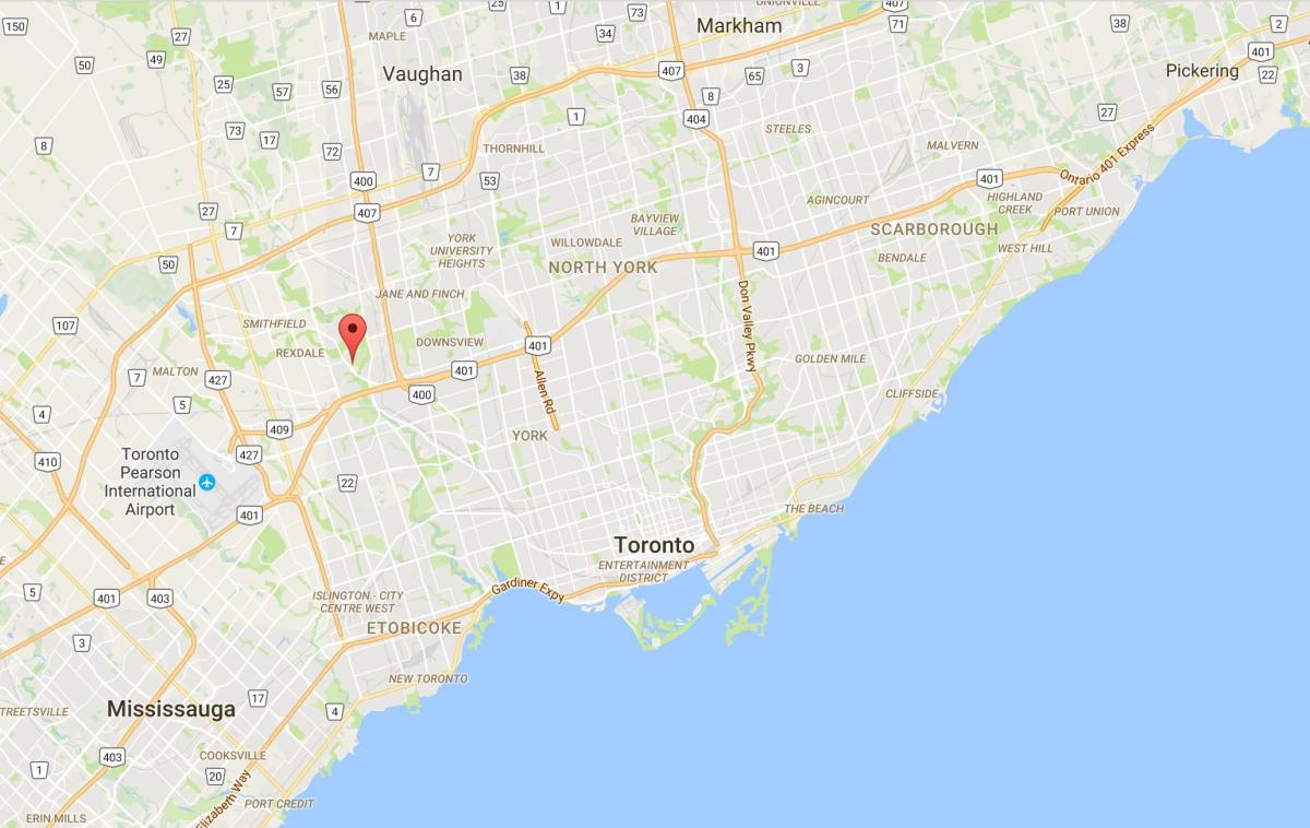 Harta Ulmi district Toronto