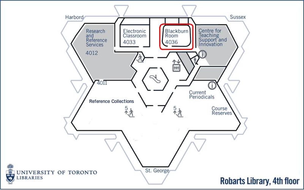 Harta de la universitatea din Toronto, Robarts library blackburn camera