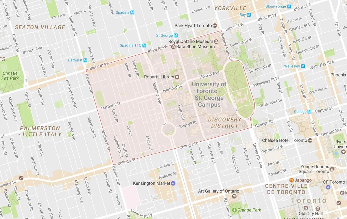 Harta de la Universitatea Toronto