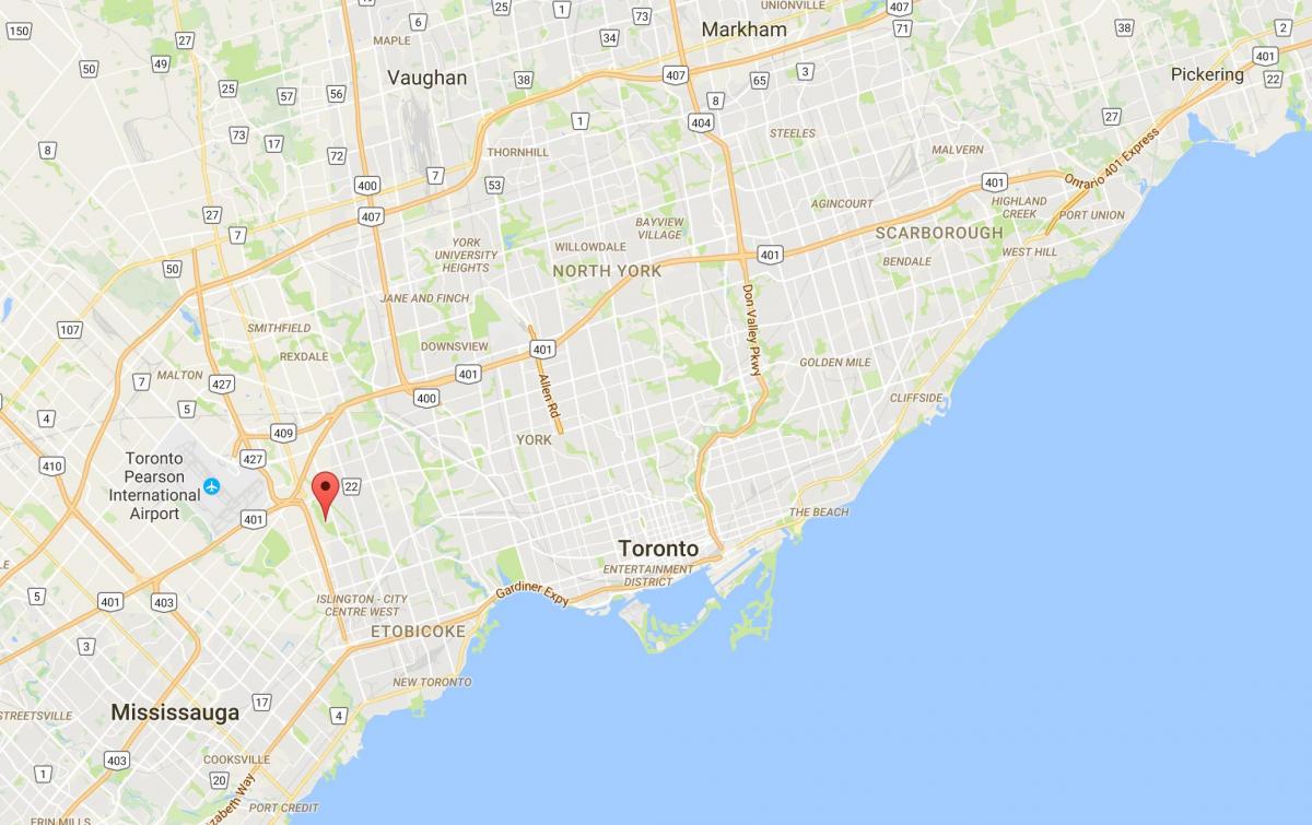 Harta de Vest Deane Park district Toronto
