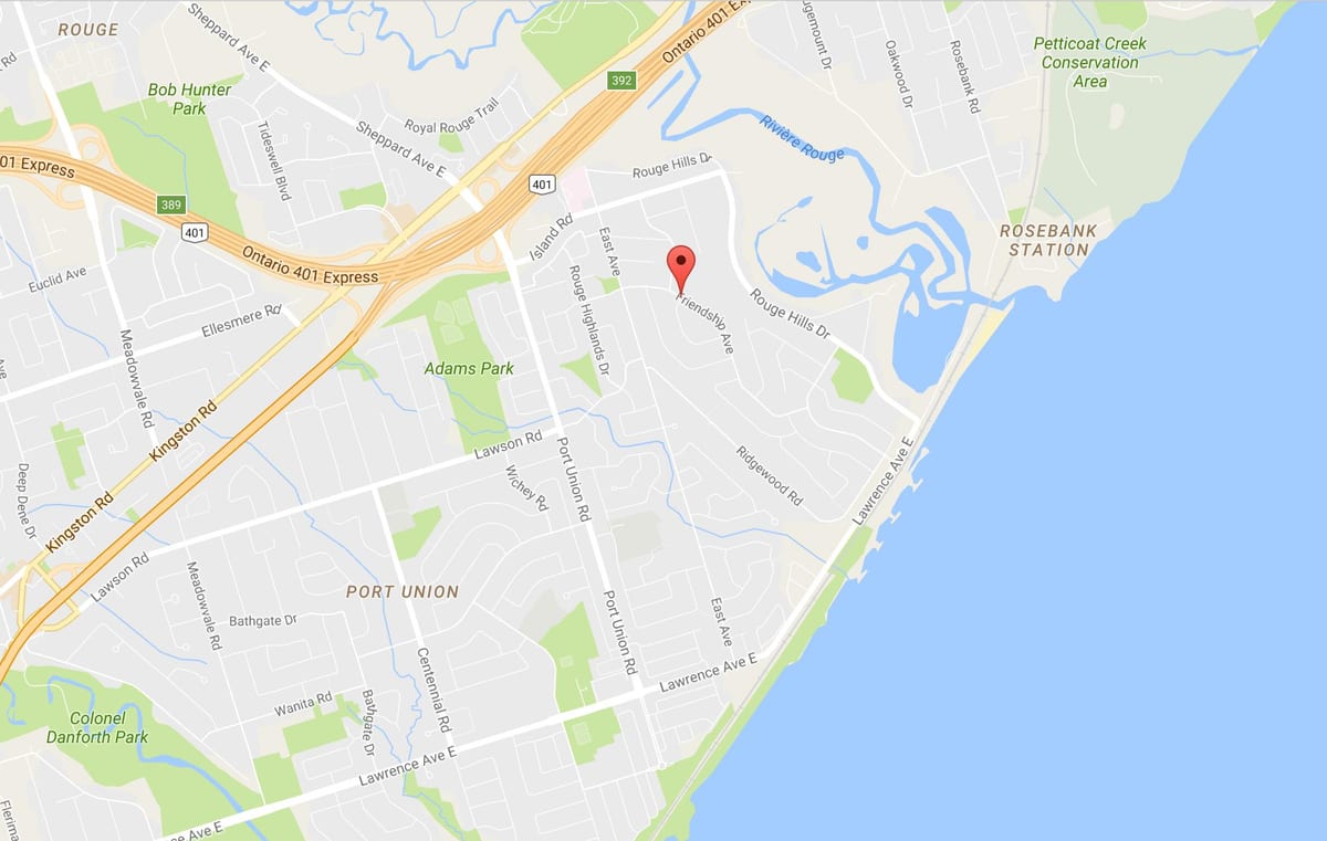 Harta de Vest Rouge de vecinătate Toronto