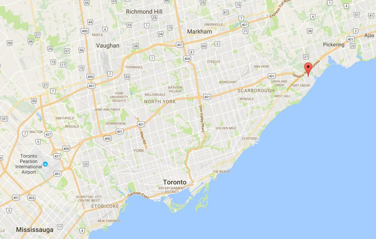 Harta de Vest Rouge district Toronto