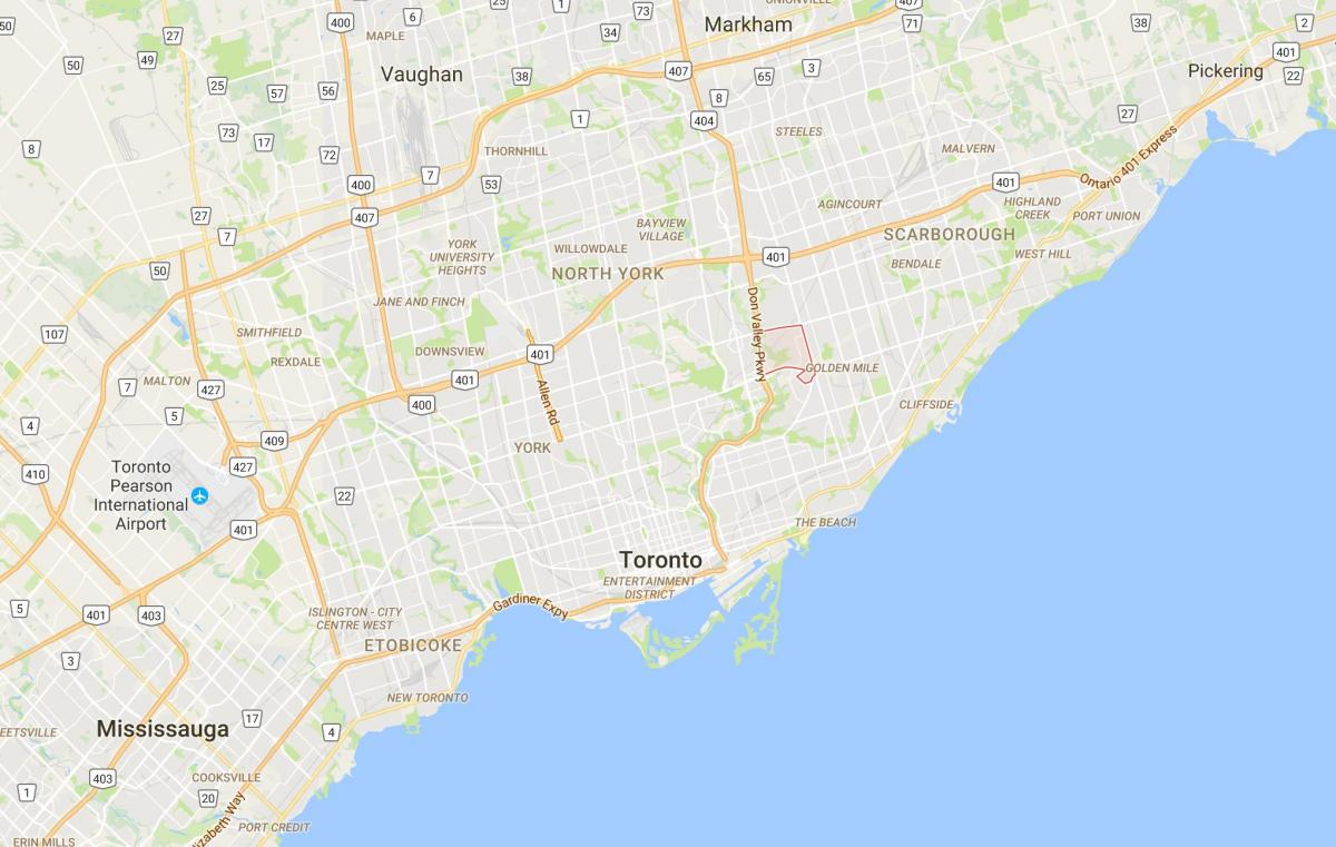 Hartă a Satului Victoria district Toronto