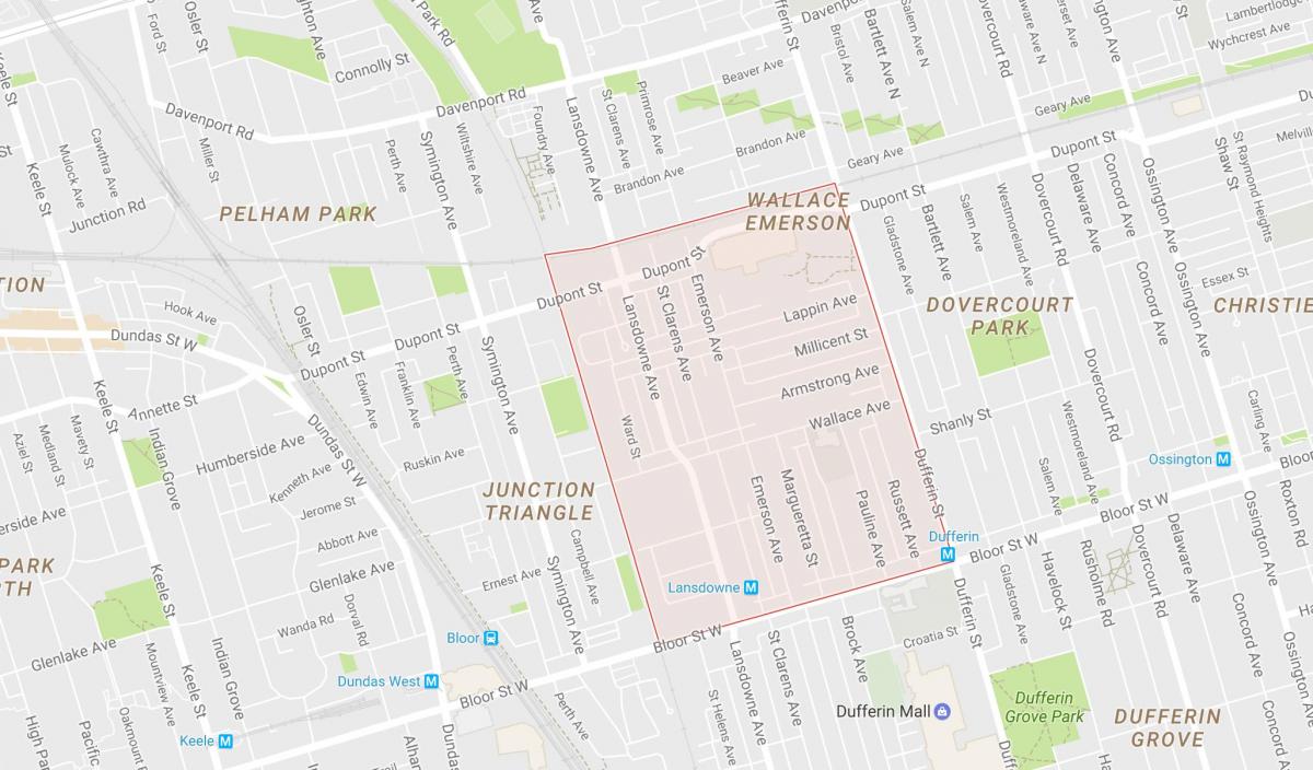 Harta Wallace Emerson vecinătate Toronto