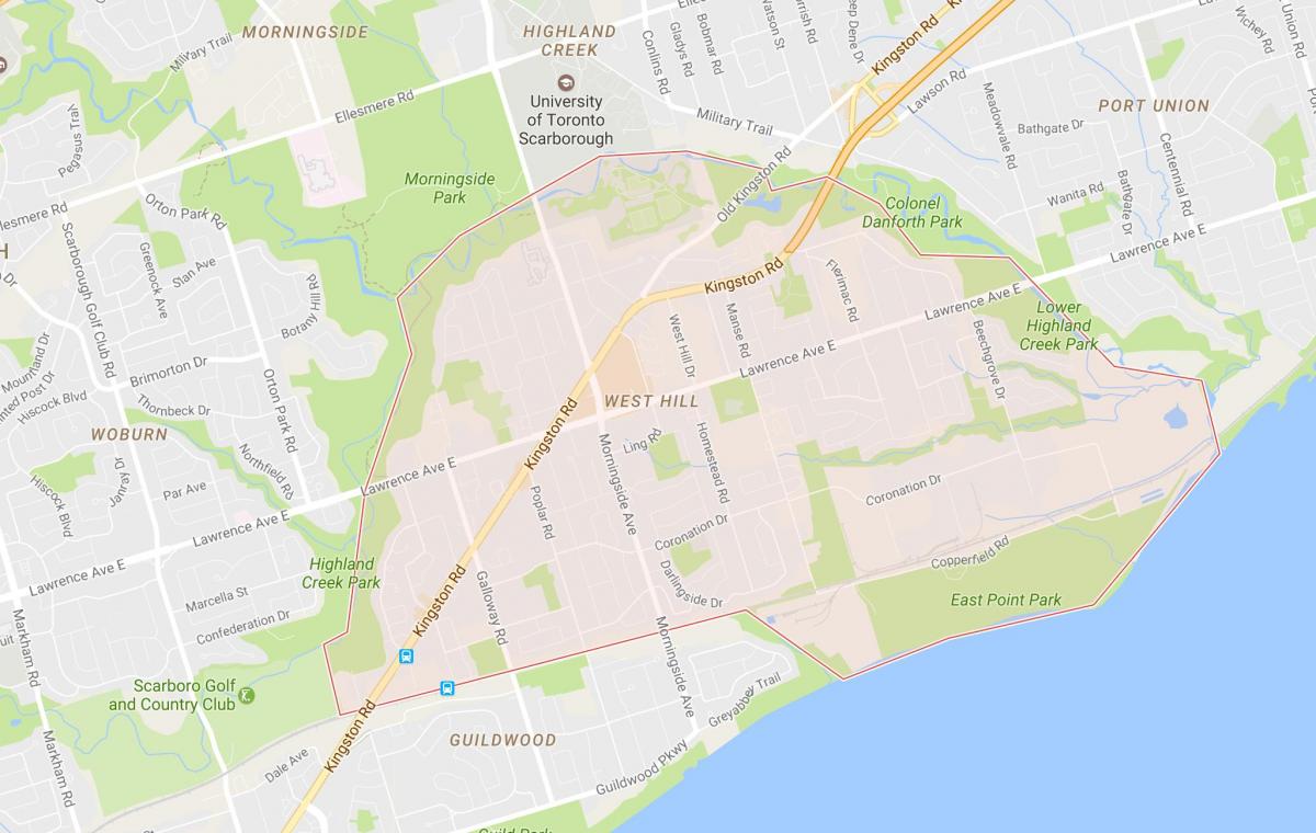Harta West Hill vecinătate Toronto