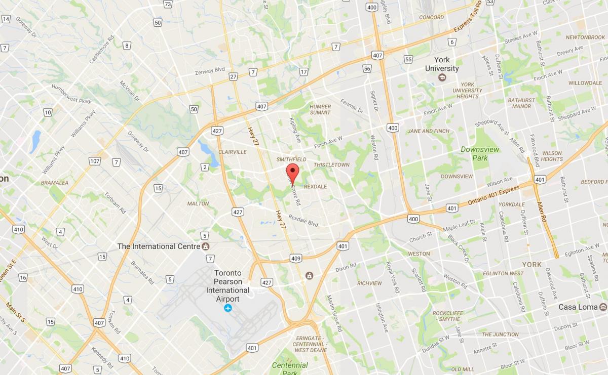 Harta West Humber-Clareville vecinătate Toronto