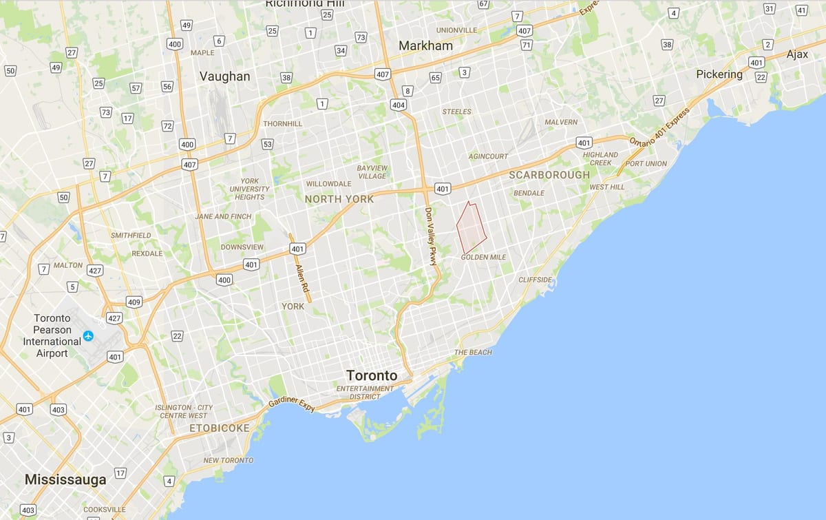Harta Wexford district Toronto