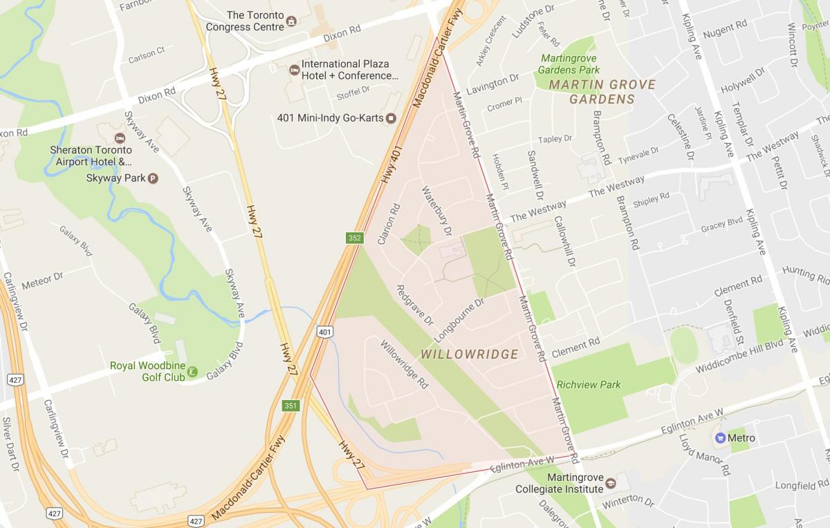 Harta Willowridge vecinătate Toronto