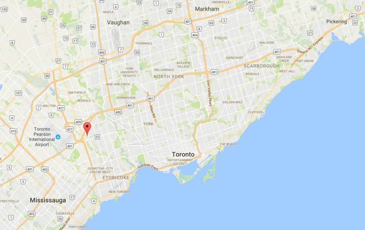 Harta Willowridge district Toronto