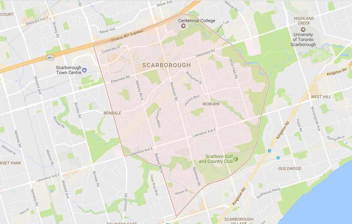 Harta Woburn vecinătate Toronto
