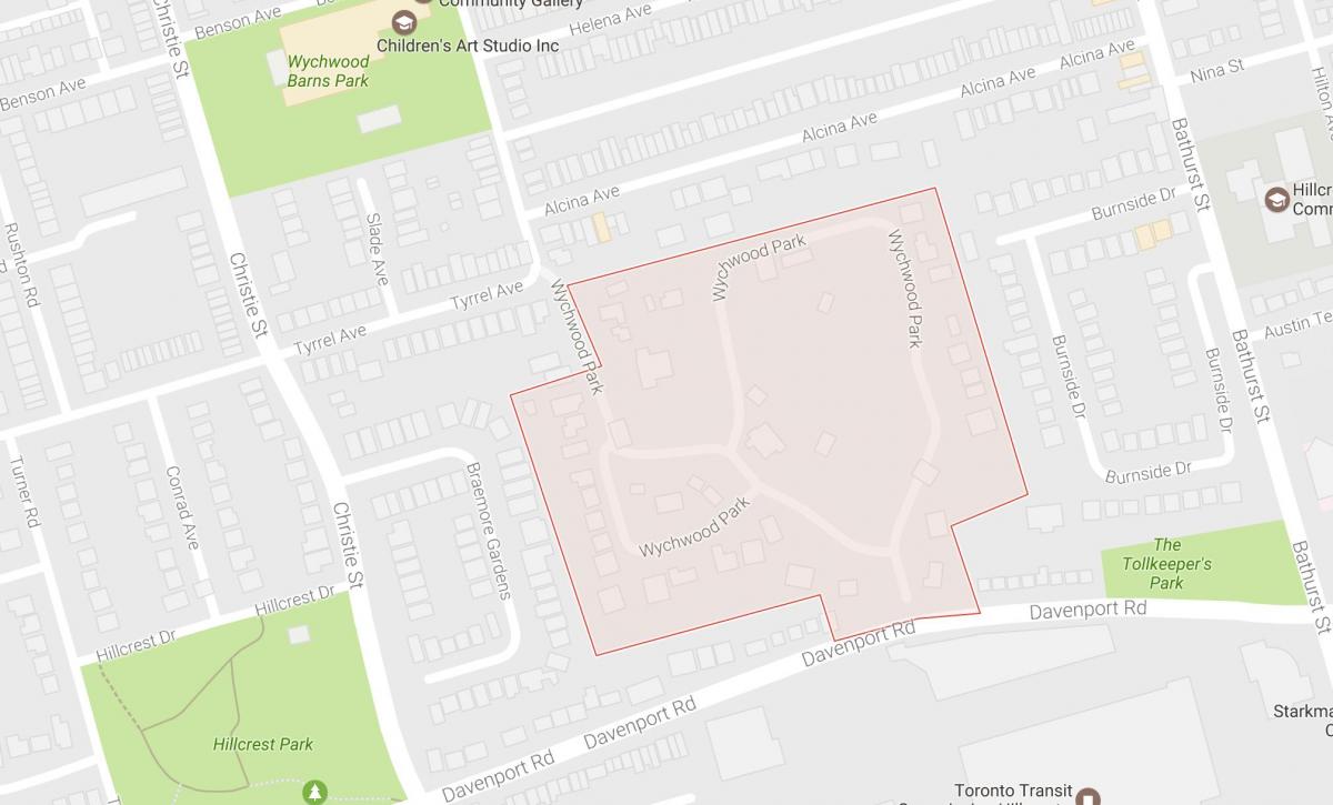 Harta Wychwood Park vecinătate Toronto