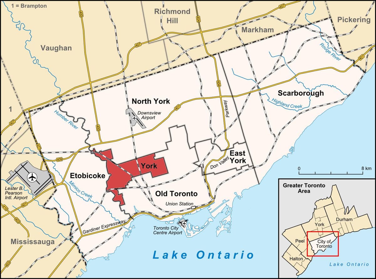 Harta York, Toronto
