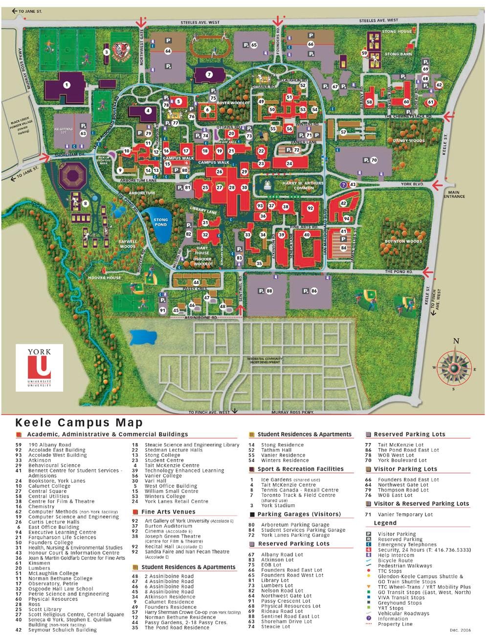 Harta York universitatea keele campus