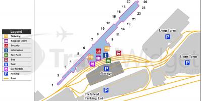Harta de aeroportul Buffalo Niagara