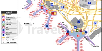 Harta de aeroportul internațional Toronto Pearson