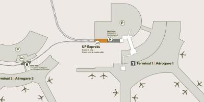 Harta de aeroportul Pearson gara