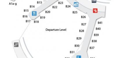 Harta de aeroportul Toronto Pearson sosirea nivel borna 3