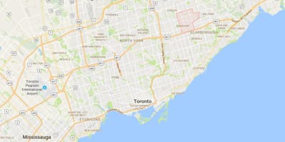 Harta de la Agincourt district Toronto