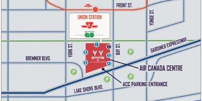 Harta Air Canada Centre de parcare - ACC