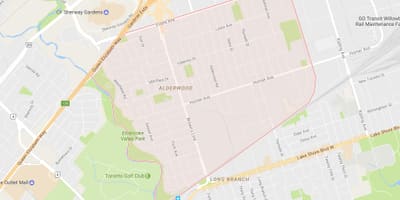 Harta Alderwood Parkview vecinătate Toronto