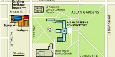 Harta Allan Gardens Toronto