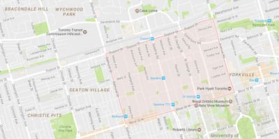 Harta din Anexa vecinătate Toronto