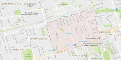 Harta din Anexa vecinătate Toronto