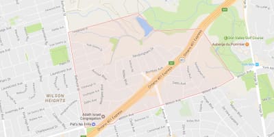 Harta Armura Înălțimi de vecinătate Toronto