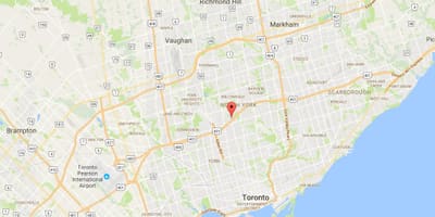 Harta Armura Înălțimi district Toronto