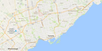 Harta Bathurst Manor district Toronto