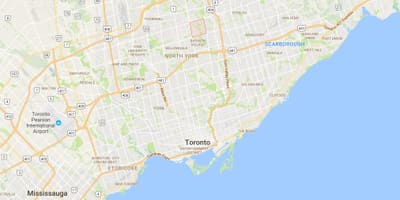 Harta Bayview Pădure – Steeles district Toronto