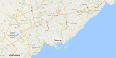 Harta Bayview Satul districtul Toronto