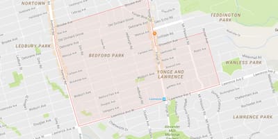 Harta Bedford Park vecinătate Toronto