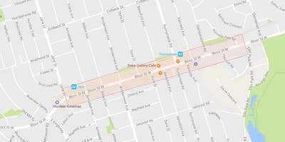 Harta Bloor West Village vecinătate Toronto