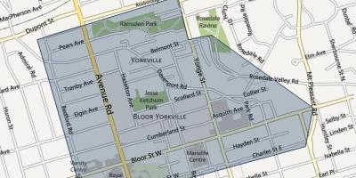 Harta Bloor Yorkville
