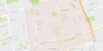 Harta de Briar Hill–Belgravia vecinătate Toronto