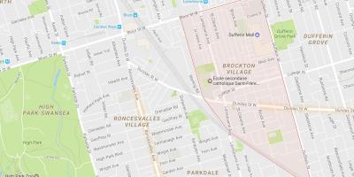 Harta Brockton Sat de vecinătate Toronto