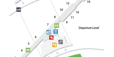 Harta Buffalo Niagara aeroportul de plecare nivel
