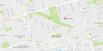 Harta de Casa Loma de vecinătate Toronto