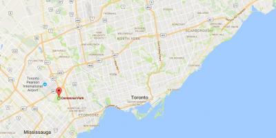 Harta Centennial Park district Toronto