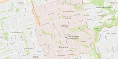 Harta de Centru cartier Toronto