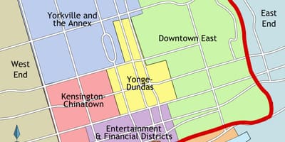 Hartă din Centrul Toronto