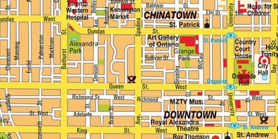 Harta Chinatown Ontario
