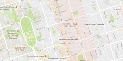 Harta Church si Wellesley vecinătate Toronto