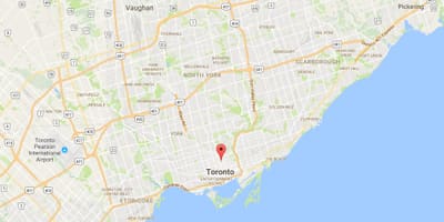 Harta Church si Wellesley district Toronto