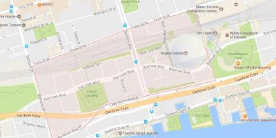 Harta CityPlace vecinătate Toronto